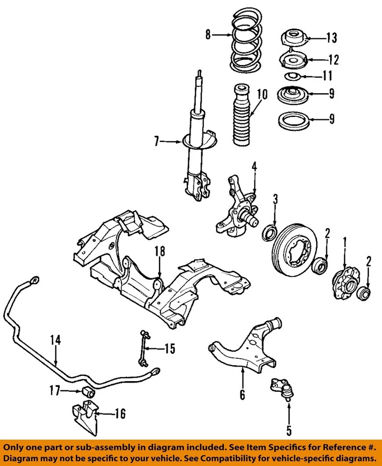 Used Front Suspension Stabilizer Bar fits: 1997 Nissan Pathfinder Front Front Gr - Image 3 of 4