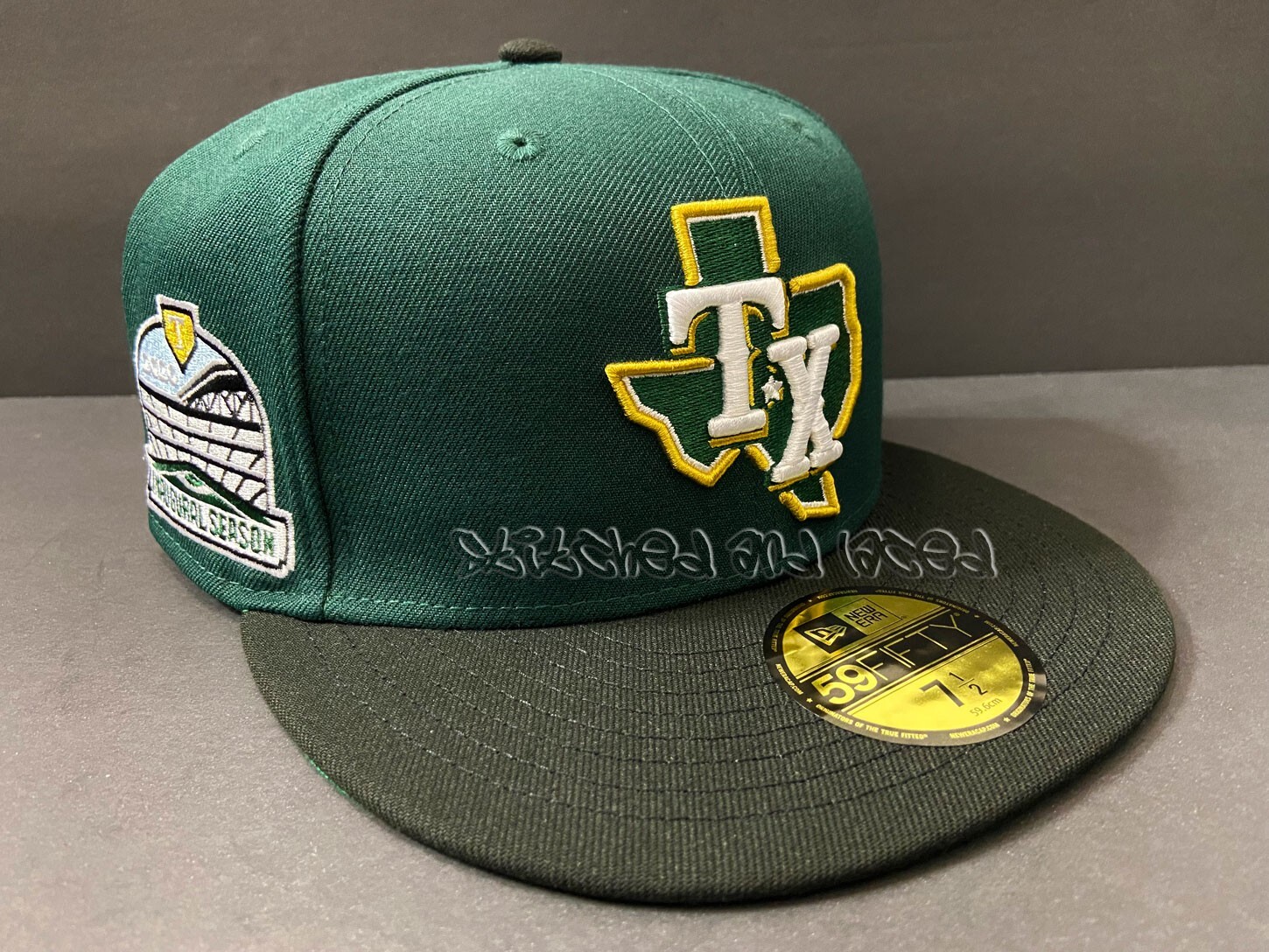 EXCLUSIVE FITTED TEXAS RANGERS HAT GREEN BLACK 2020 INAUGURAL PATCH ...
