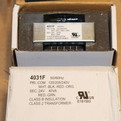 One FIADA 4031F Control Transformer 40VA Primary 120/208/240V Secondary 24V 40VA