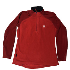 Haglofs Womens Sz S Jacket Long Sleeve 1/4 Zip Fleece Pullover Mid-layer Red