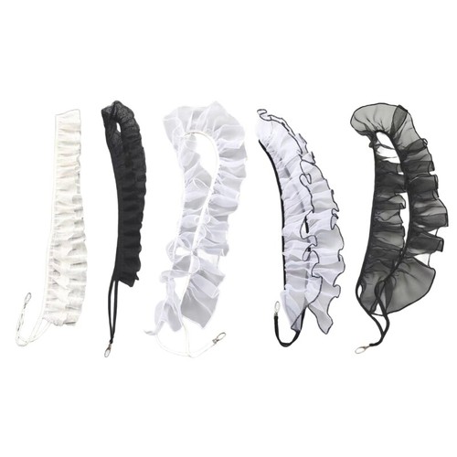 Trendy Ruffled Accent Cellphone Strap Chain Lanyard Delicate Lace Trim Adornment