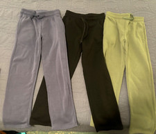 Joggers 3 pack size Large Youth with Non Elastic Bottoms pockets drawstring