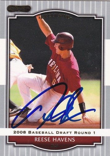 REESE HAVENS SOUTH CAROLINA GAMECOCKS SIGNED 2008 RAZOR CARD BISHOP ENGLAND