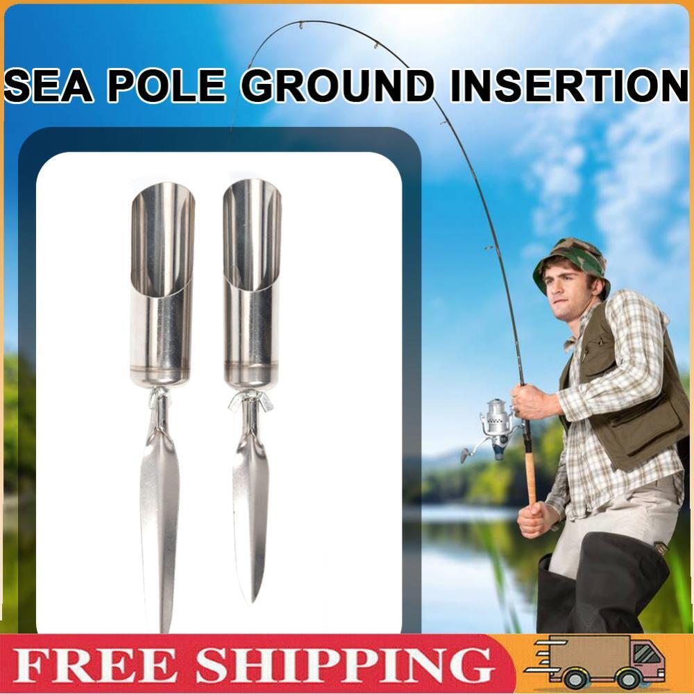 Fishing Rod Holder Ground Plug Rod Pole Support Stainless Steel