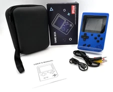 Game Box - Hand Held Game System, Blue 400 Games In 1 With Carrying Case