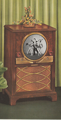 1949 Vintage Print Ad Zenith Television Giant Circle Screen 10 x 6.75