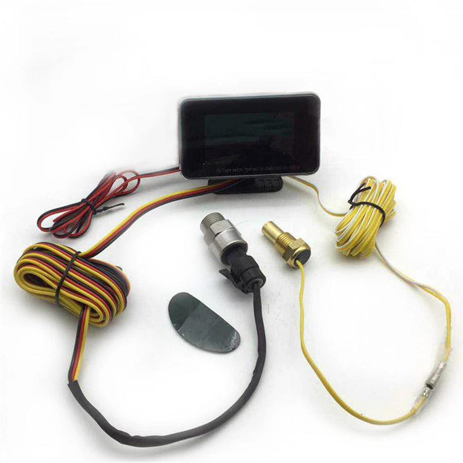 3 en 1 LCD 12/24V Coche Camión Presión de Aceite + Voltímetro + Medidor Digital de Temperatura del Agua Foto 2 de 4
