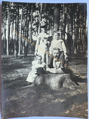 orig. Foto Berlin Grunewald Park 1901 Familie Kinder Vater Mutter Wald
