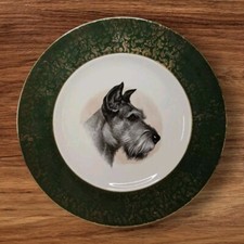 Wood And Sons SCOTTY DOG Ironstone Cabinet Plate Scottish Terrier