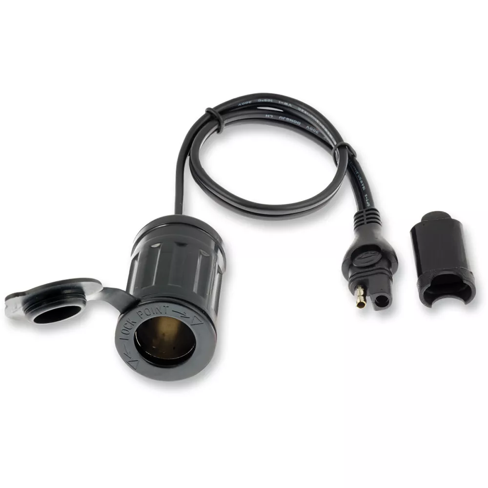 TecMate OptiMate 21mm Cigarette Lighter to SAE Cable Adapter O6