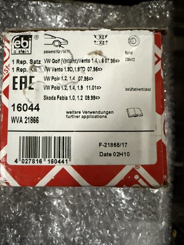 Bremsbelagsatz Vorne VW Polo 9N, 6N, Skoda Fabia 1+2 6N0698151,6N0698151C - Bild 1 von 3