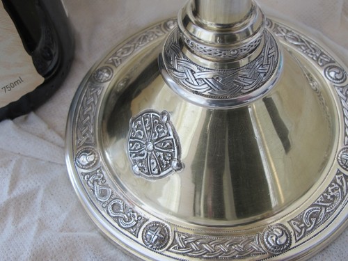 Antique Irish Sterling Silver Gilded Vermeil Chalice Celtic Religious - 第 14/14 張圖片