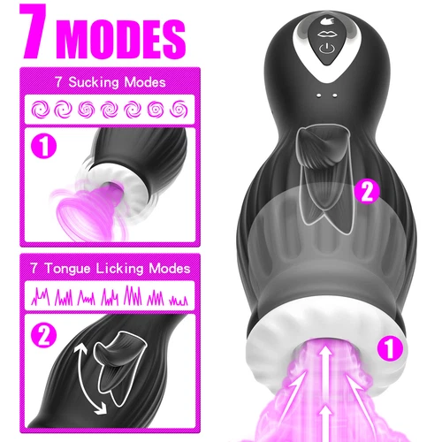 Male Masturbaters Automatic HandsFree Licking Cup Thrusting Stroker Men Sex Toy - Picture 7 of 37