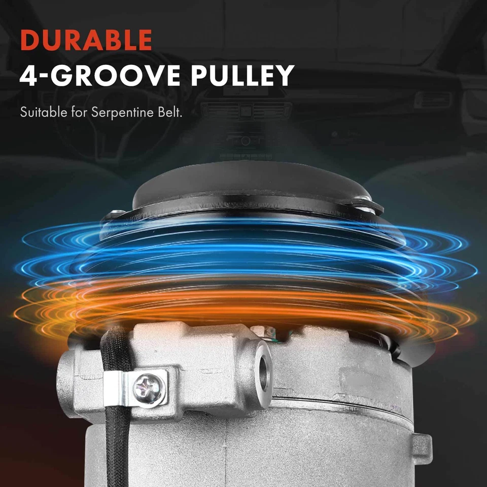 Compresor de aire acondicionado con polea de 6 ranuras y estilo DKS17D para Dodge Nitro 2007-2011 4,0 L Foto 4 de 4