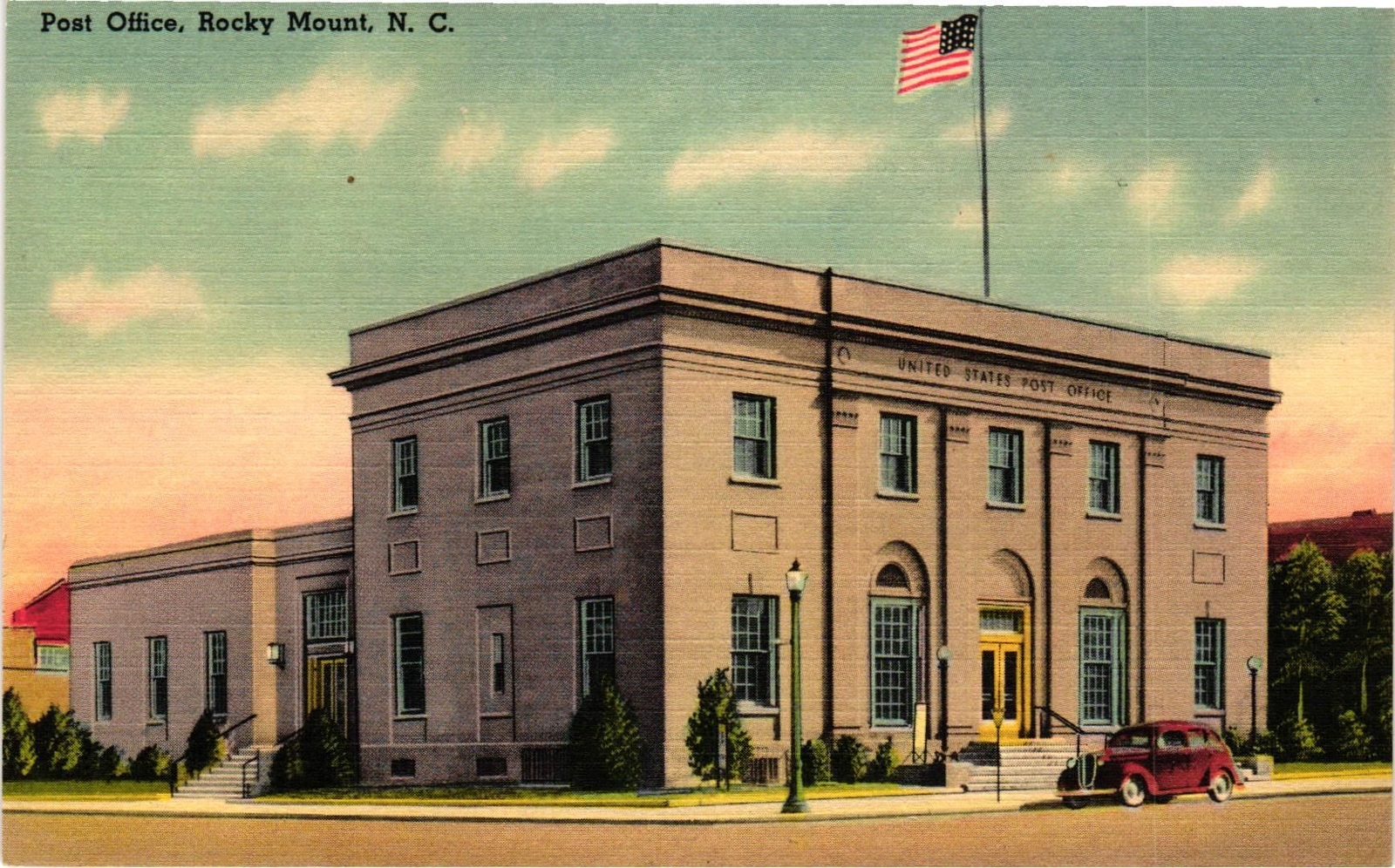 Vintage Postcard Post Office, Rocky Mount, NC eBay