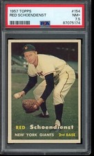 1957 Topps #154 Red Schoendienst (HOF) - PSA 7.5 **CENTERED**