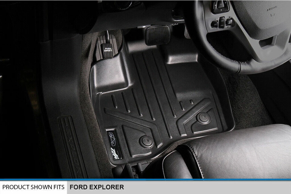 SMARTLINER Custom Fit Floor Mats & Cargo Liner Black for 2015-2016 Ford Explorer — 第 2/4 张图片