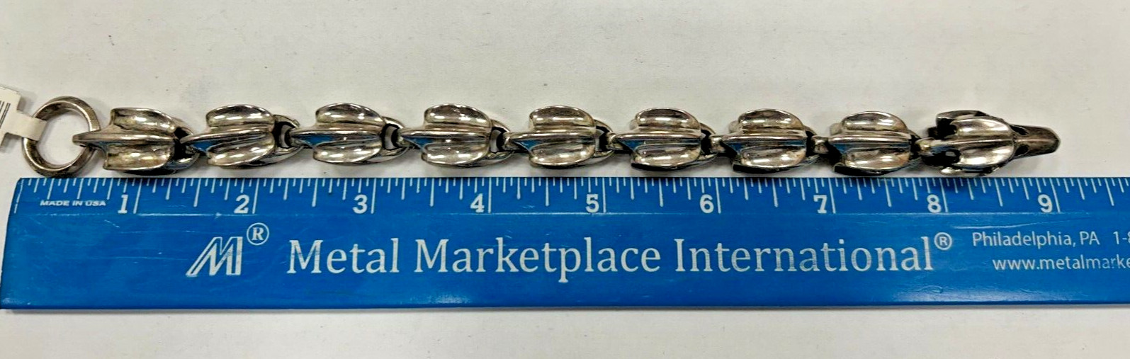 925 Sterling silver Solid 9 Inch Eagle Head Clasp… - image 1