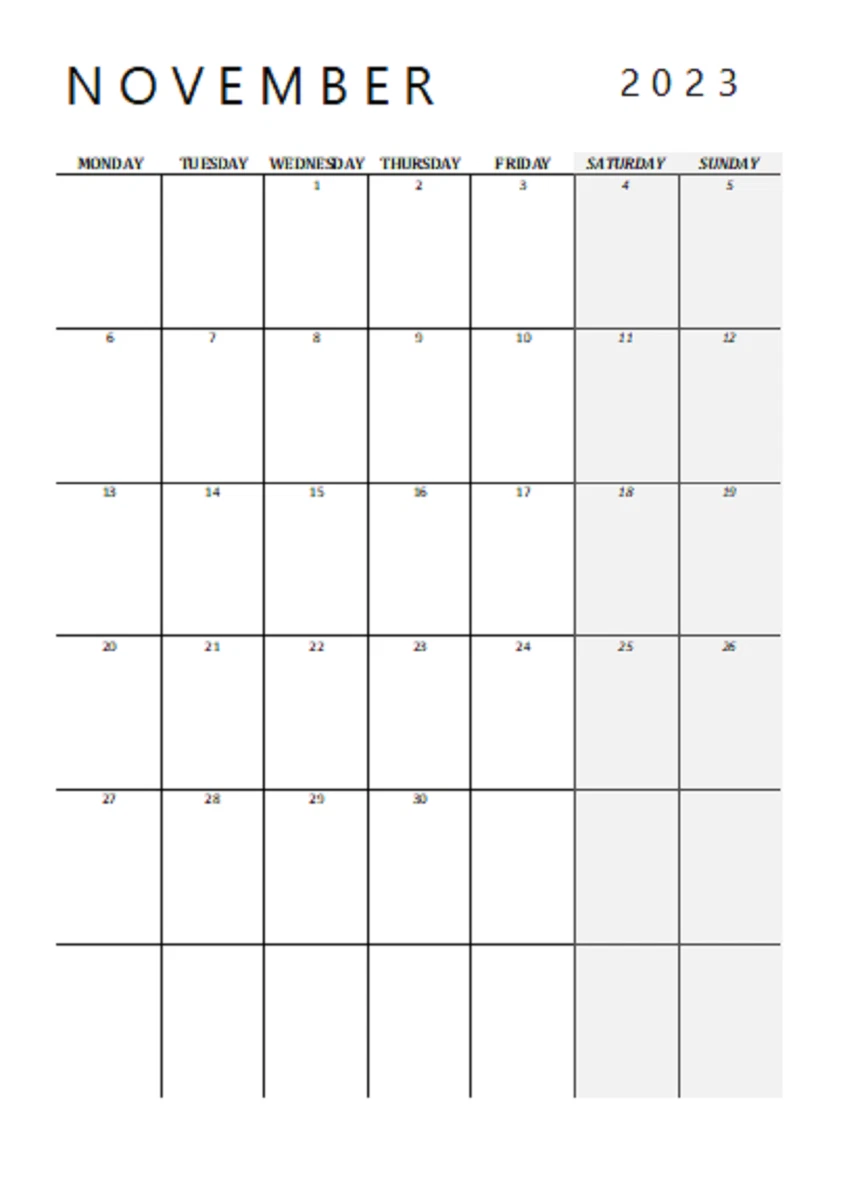 2023 Calendar Printable PORTRAIT, Monthly Calendar Planner DOWNLOAD PDF v5  | eBay