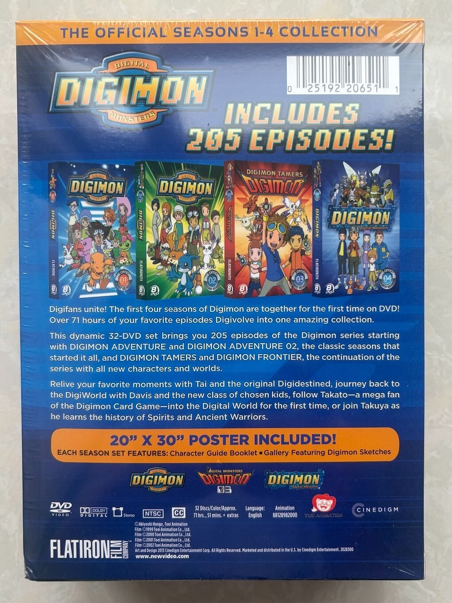 Digimon: The Complete Seasons 1-4 Collection ( DVD, 32-Disc