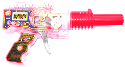 Rare Vintage KO Super Jet Ray Gun - Transparent, Friction Motor