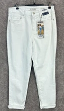 Rewash Jeans Womens Junior 11 White Actuals 32X27 Mom Super Hi Rise Cuffed NWT