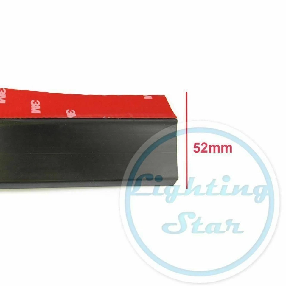 Kit de labio de parachoques delantero de espuma de 100"" PU divisor mentón alerón cenefa universal negro Foto 3 de 4