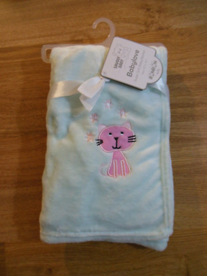 BLANKET PLUSH Snugly Baby Babylove Kitty Kat /Stars BABY TODDLER CRIB STROLLER