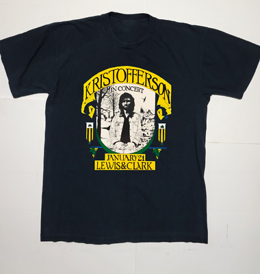 トップス K Kris Kristofferson Concert Poster Short Unisex T-Shirt Cotton Full