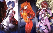 Genesis Evangelion Ayanami Rei Fighting Anime Art Silk Poster 13x24inch Neon