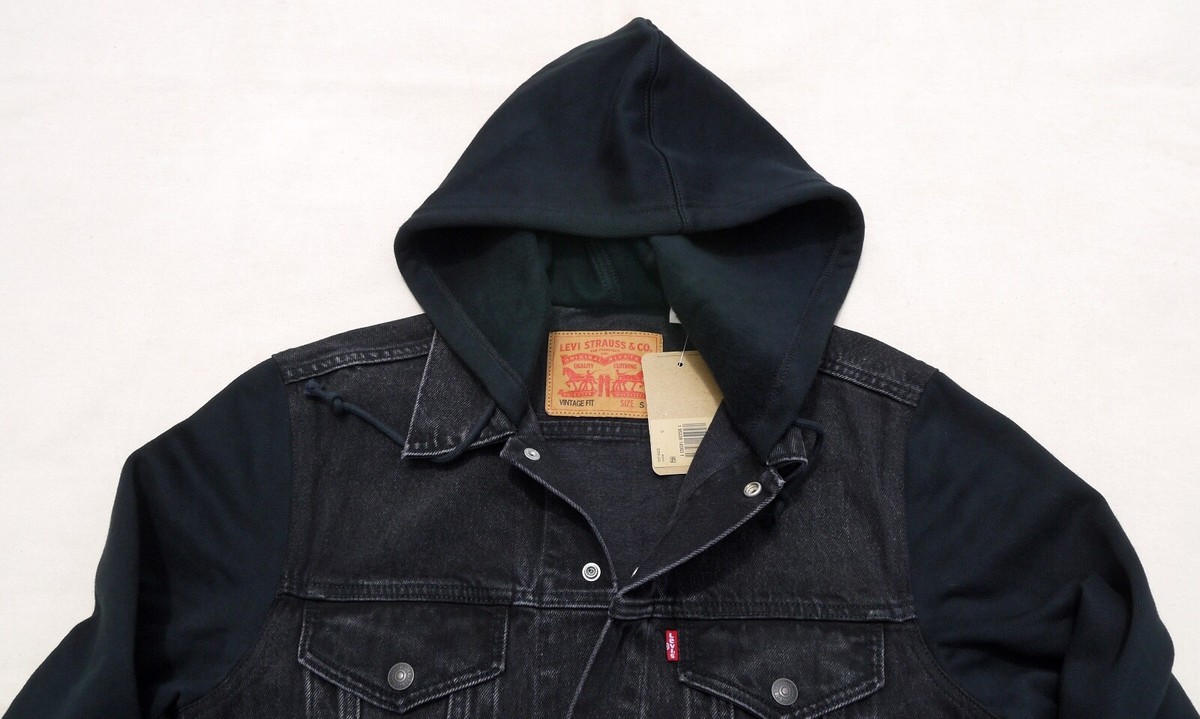 LEVIS Vintage Fit Hybrid Hooded Denim Trucker Hoodie Jean LEVIS Vintage Fit Hybrid Hooded Denim Trucker Hoodie Jean
