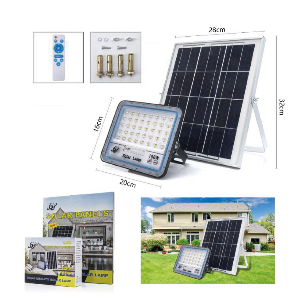 Faro LED Esterno 400W Solar Pannello - Impermeabile IP67, Telecomando, 6000K Bianco - Foto 8