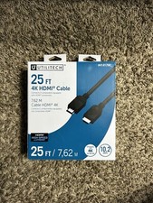 Utilitech 25 ft 4K HDMI Cable 10.2 GBPS 4141760 High Speed Ethernet