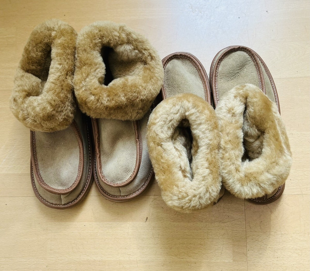 Hausschuhe Herren Knöchelhausschuhe Lammfell Gefüttert 40 46