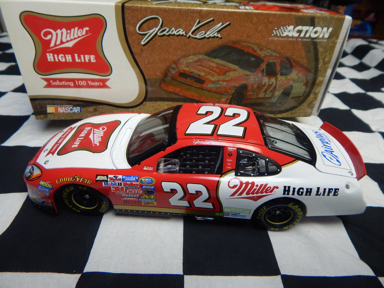 NASCAR Jason Keller #22 Miller High Life 2004 - Action RCCA 1:24 Sous Blister