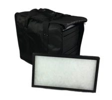 12 Pack of 8 x 14 x 1 Riker Display Cases Boxes with Black Carrying Case