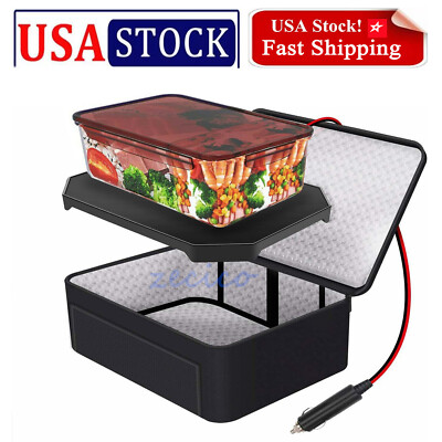 12V Portable Electric Heating Lunch Box Food Warmer Mini Microwave Oven for  Car