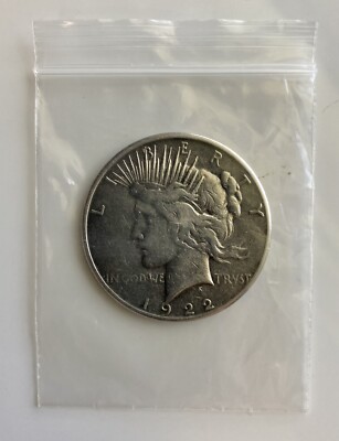 1922-S Liberty Peace Silver Dollar United States Coin-Very
