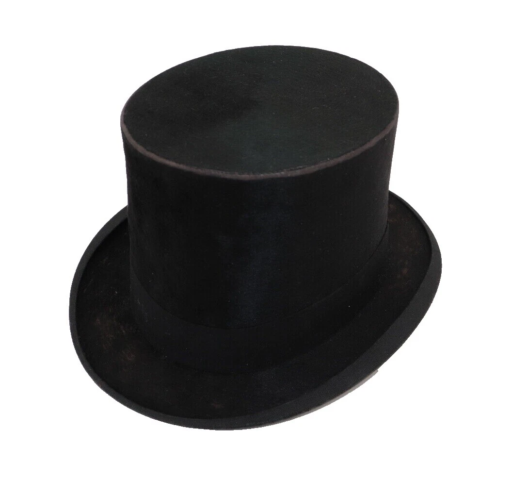 Sombrero de Copa Negro Sombreros vintage Eduardiano para hombres