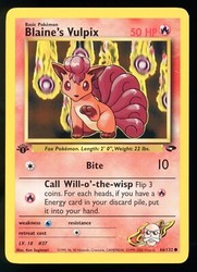 Blaine's Vulpix 66/132 Gym Challenge 1st Edition Common