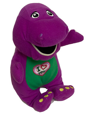 Barney der Dinosaurier singt ich liebe dich Lied Stofftier 21 cm Vintage 2007 RAR sehr guter Zustand