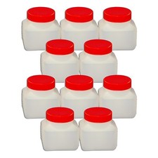 10er Set Plastikflasche 250ml Weithalsflasche Behälter Kunststoffdose mit Deckel