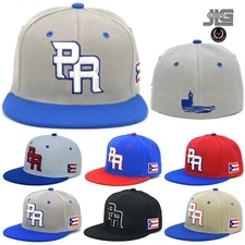Fitted PR Front Puerto Rico Flag Side El Morro Back Embroidered Hat Cap New