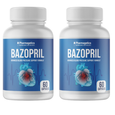 Bazopril  Adveanced Blood Pressure Support Formula 2 Bottles 120 Capsules