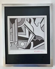 Roy Lichtenstein | Vintage 1970 Signed | Mounted  & Framed Offset Lithograph 