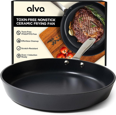 Maestro 11  Non-Toxic Ceramic Frying Pan - Safe, Easy-Clean, Induction Ready