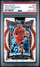PSA 10 Jonathan Mogbo RC 2024 Select #87 White Wave /99 Raptors Rookie
