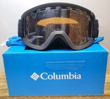 Columbia C2 Snow Goggles Ski Snowboard Eyewear Black Lens New In Box Blue Bag