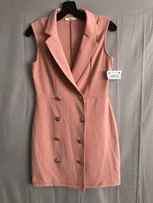 FASHION NOVA “LABANGA”  Women’s Sleeveless Blazer Dress- Salmon (Small)