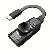 USB Sound Card Virtual 7.1 Surround Sound USB External Sound Card Adapter wit...